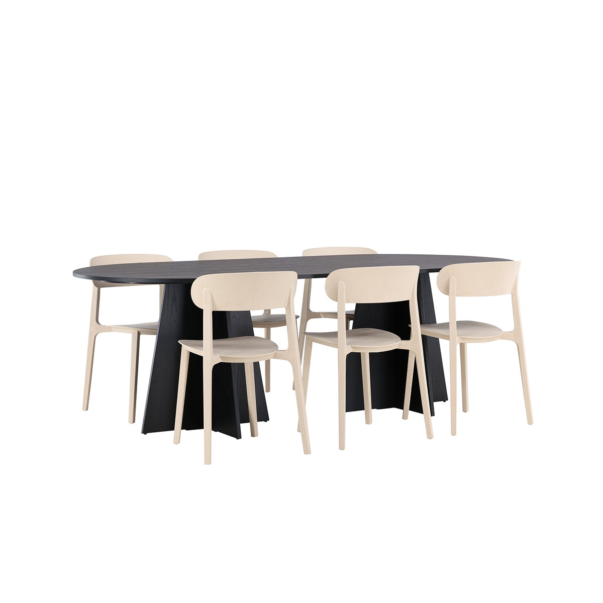 Spisegruppe Venture Home Bootcut Oval med 6 stk Åstol