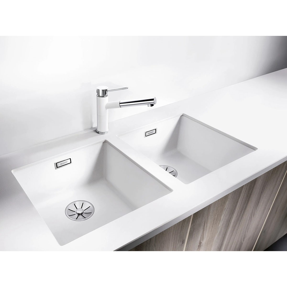 BLANCO SUBLINE 400-U SILGRANIT® INFINO - VIT Hvit, Undermontering