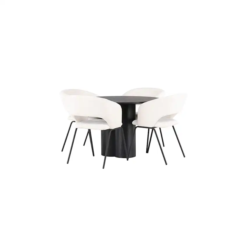 Spisegruppe Venture Home Olivia Ø110 cm med 4 stk Day Stoler