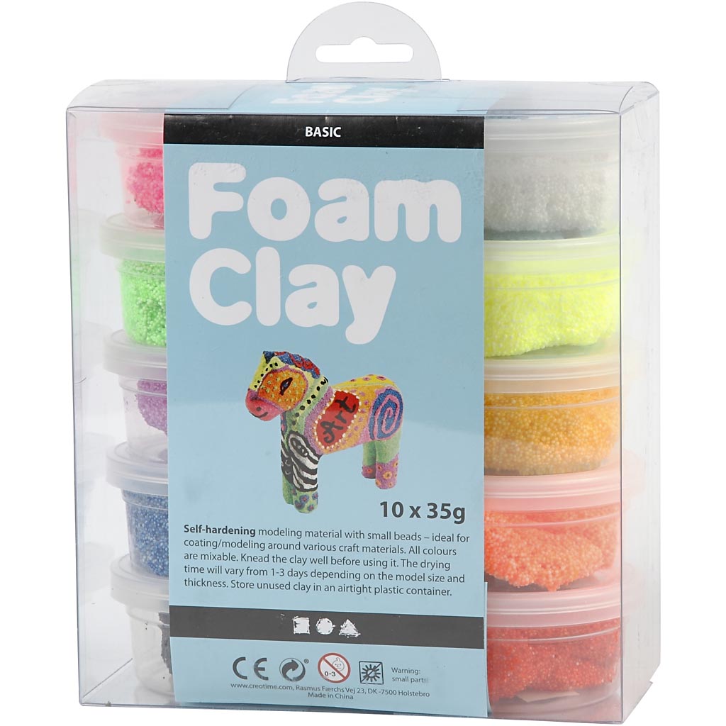 Foam Clay Creativ Company Ass Farger 10x35 g/1 Pk