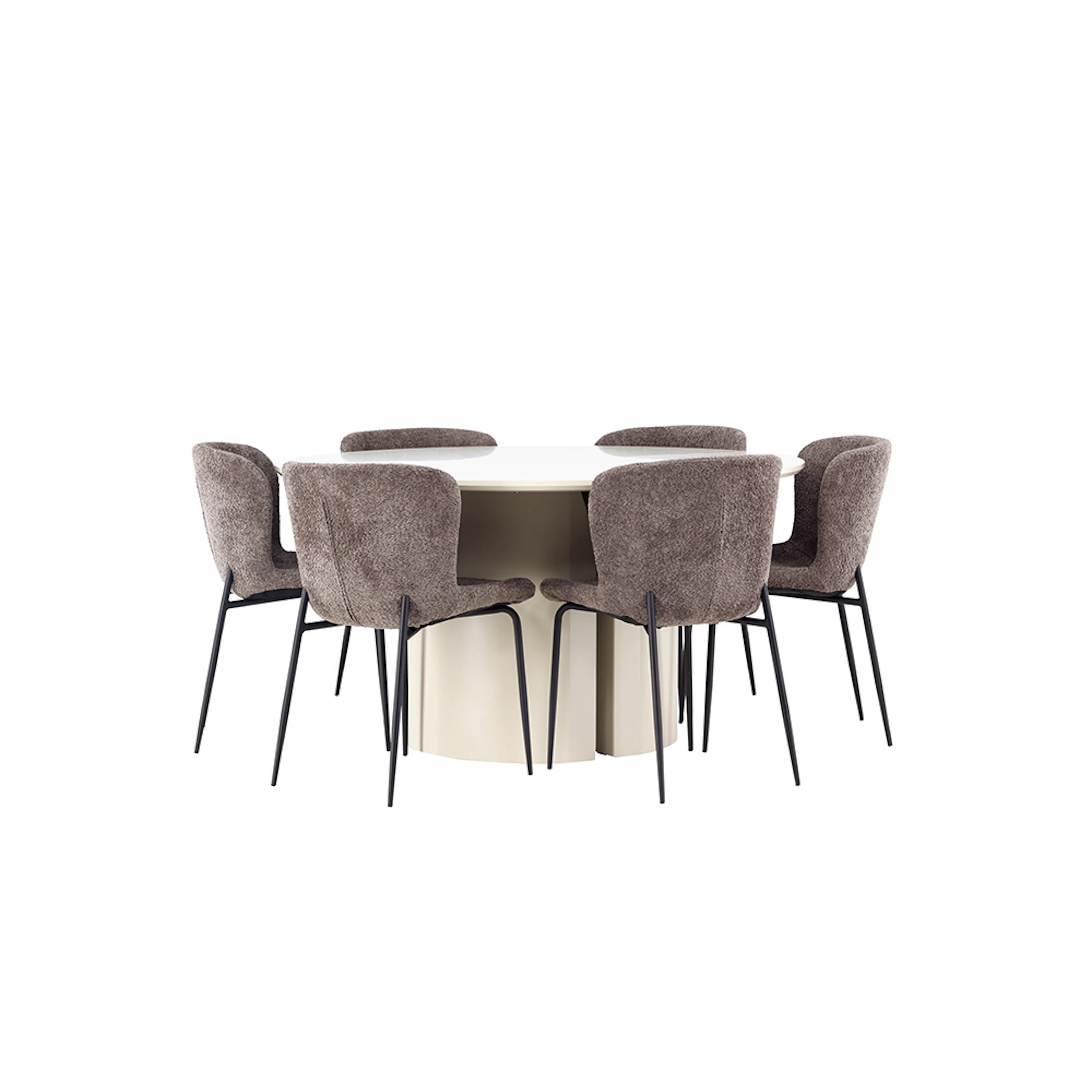 Spisegruppe Venture Home Sandvik med 6 Modesto Stoler