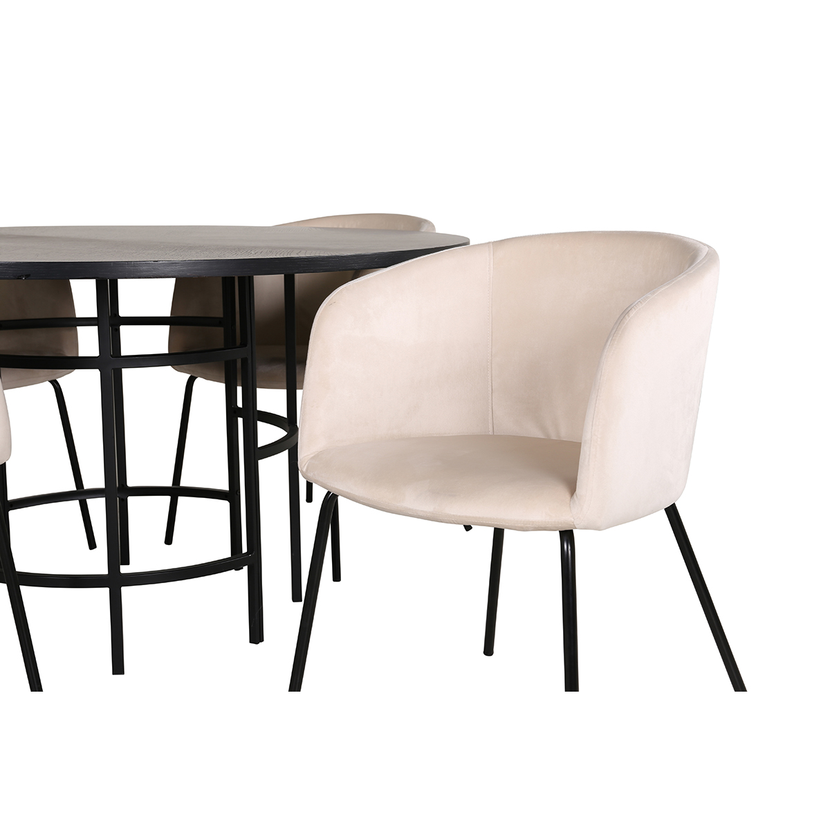Spisegruppe furniture/fashion Copenhagen Ø140 cm med 4 Berit Stoler