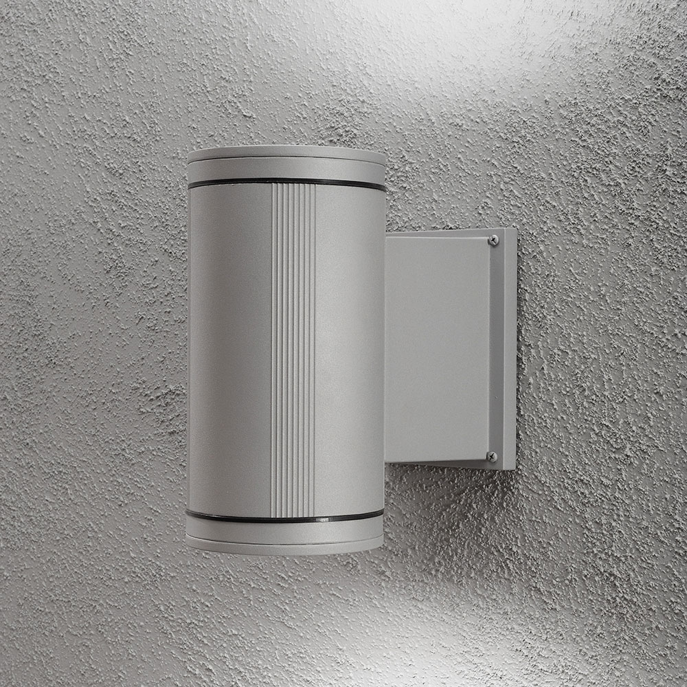 Vegglampe Gnosjö Konstsmide Siracusa Opp/ned G12 Inkl. Lampe Grå