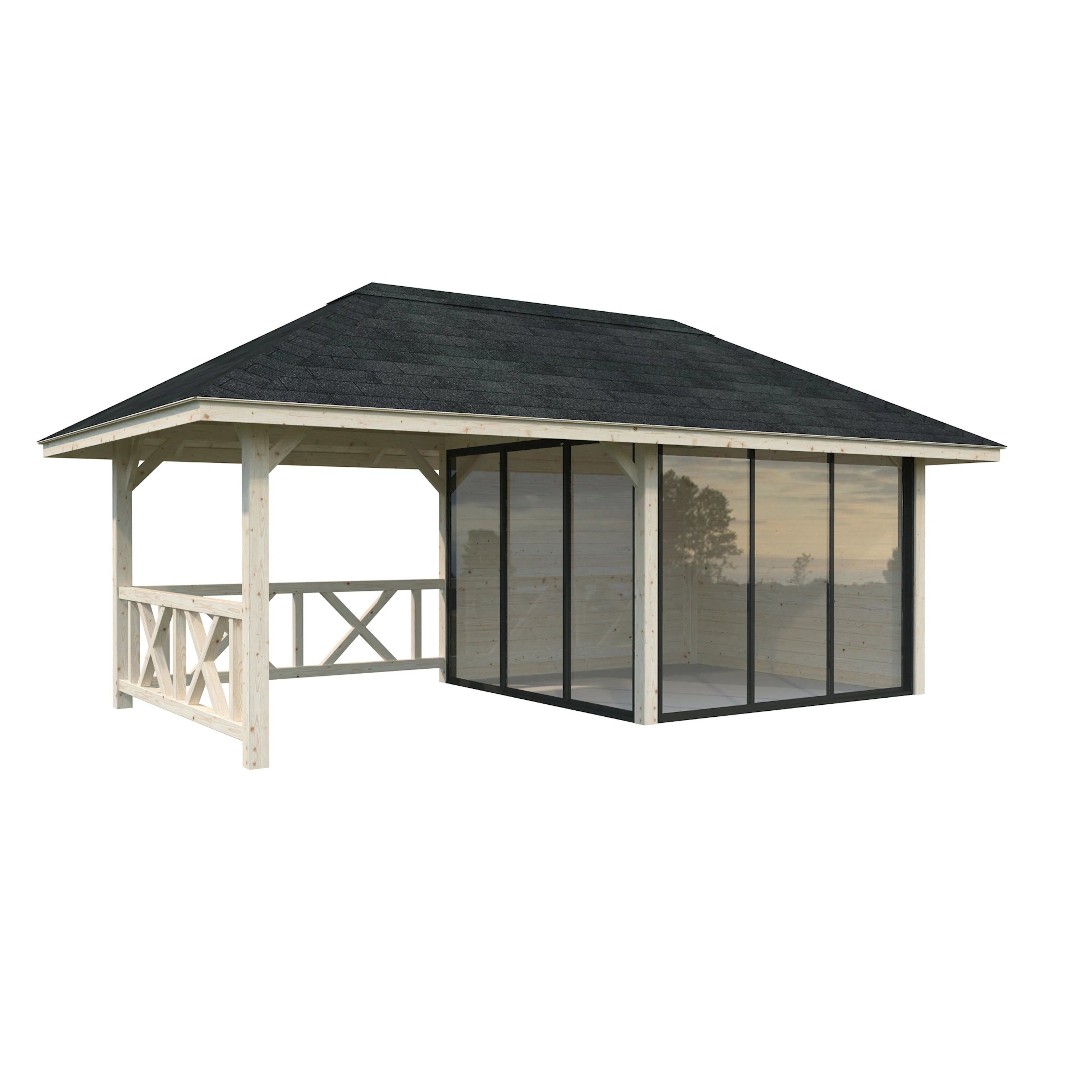 Hagestue Palmako Bianca 16,6 m2 Sett 203 Slide