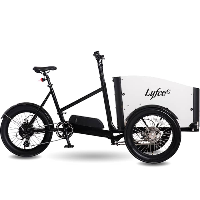 Elsykkel Lyfco Cargobike med Åpningsbar kasse - 17,5 Ah