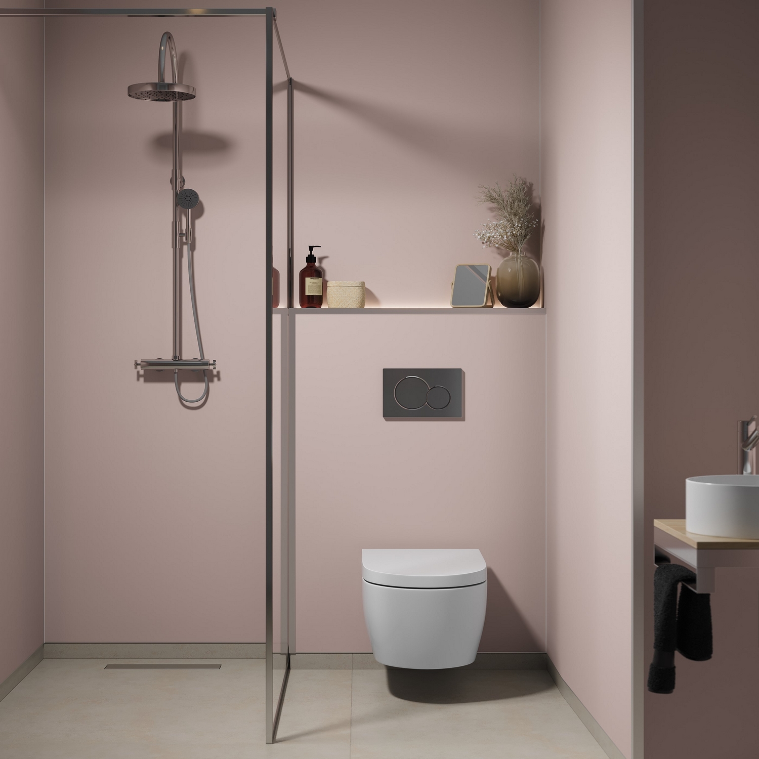 Baderomspanel Fibo 5218-M00 Dusky Pink