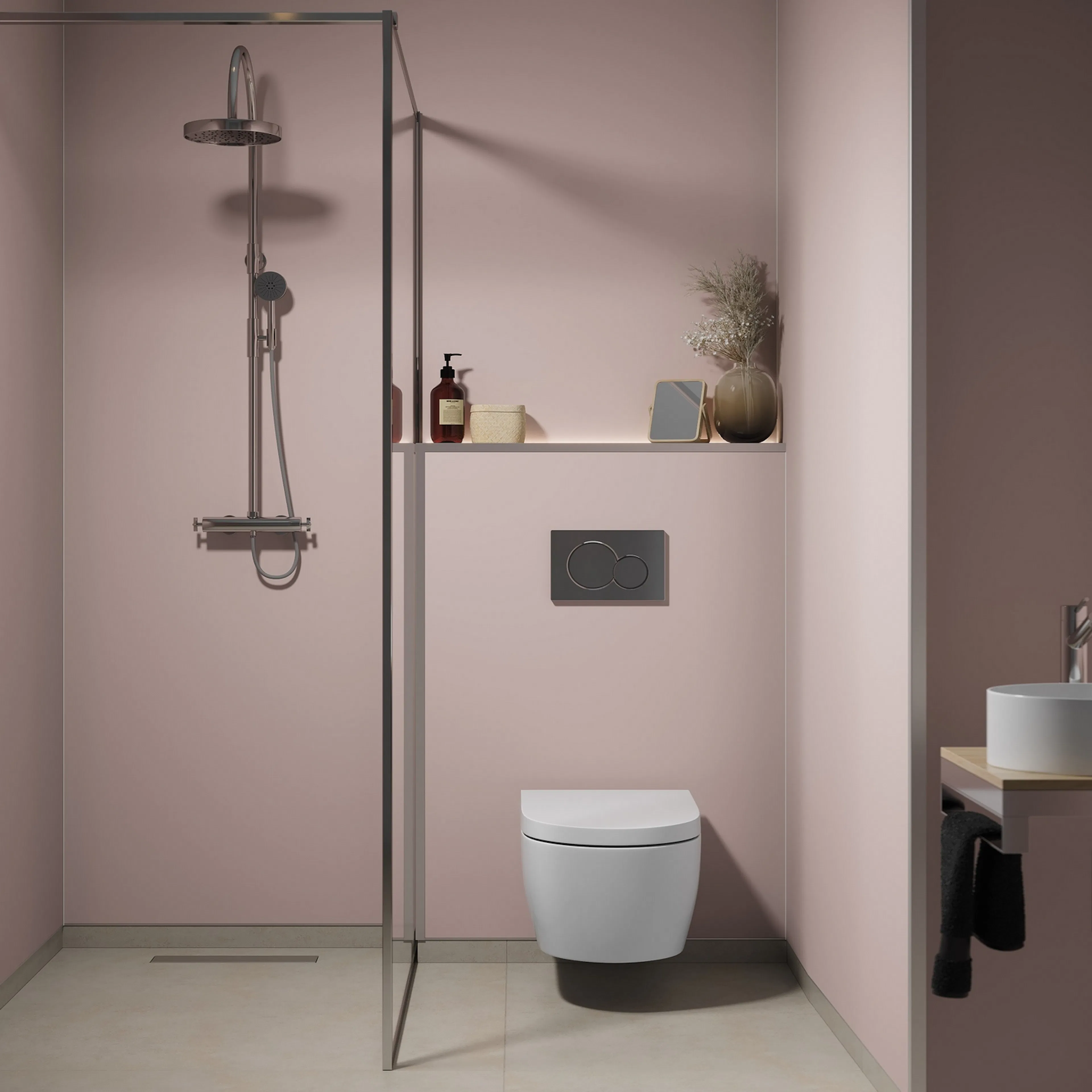 Baderomspanel Fibo 5218-M00 Dusky Pink