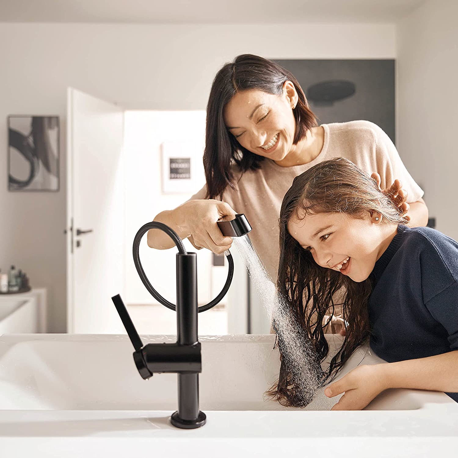 Servantbatteri Hansgrohe Finoris 230 med Uttrekkbar Hånddusj 2jet