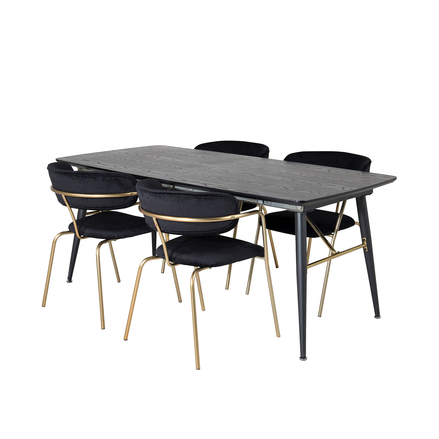 Spisegruppe Venture Home Gold med 4 Arrow Stoler