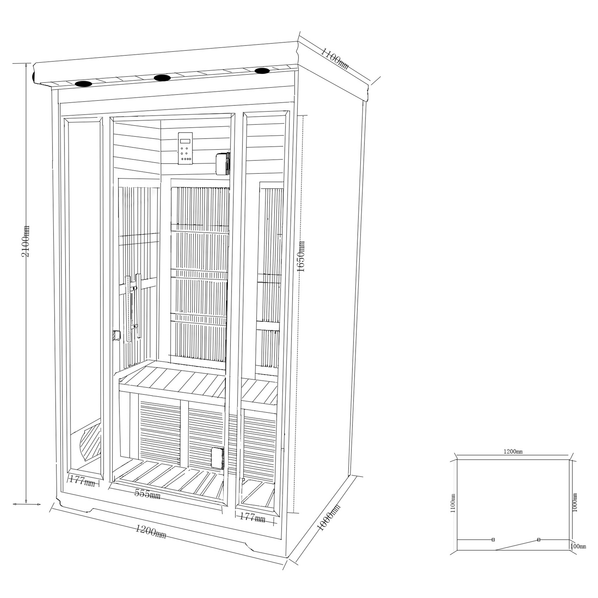 Infrarød Bastu Metalcraft Hamina
