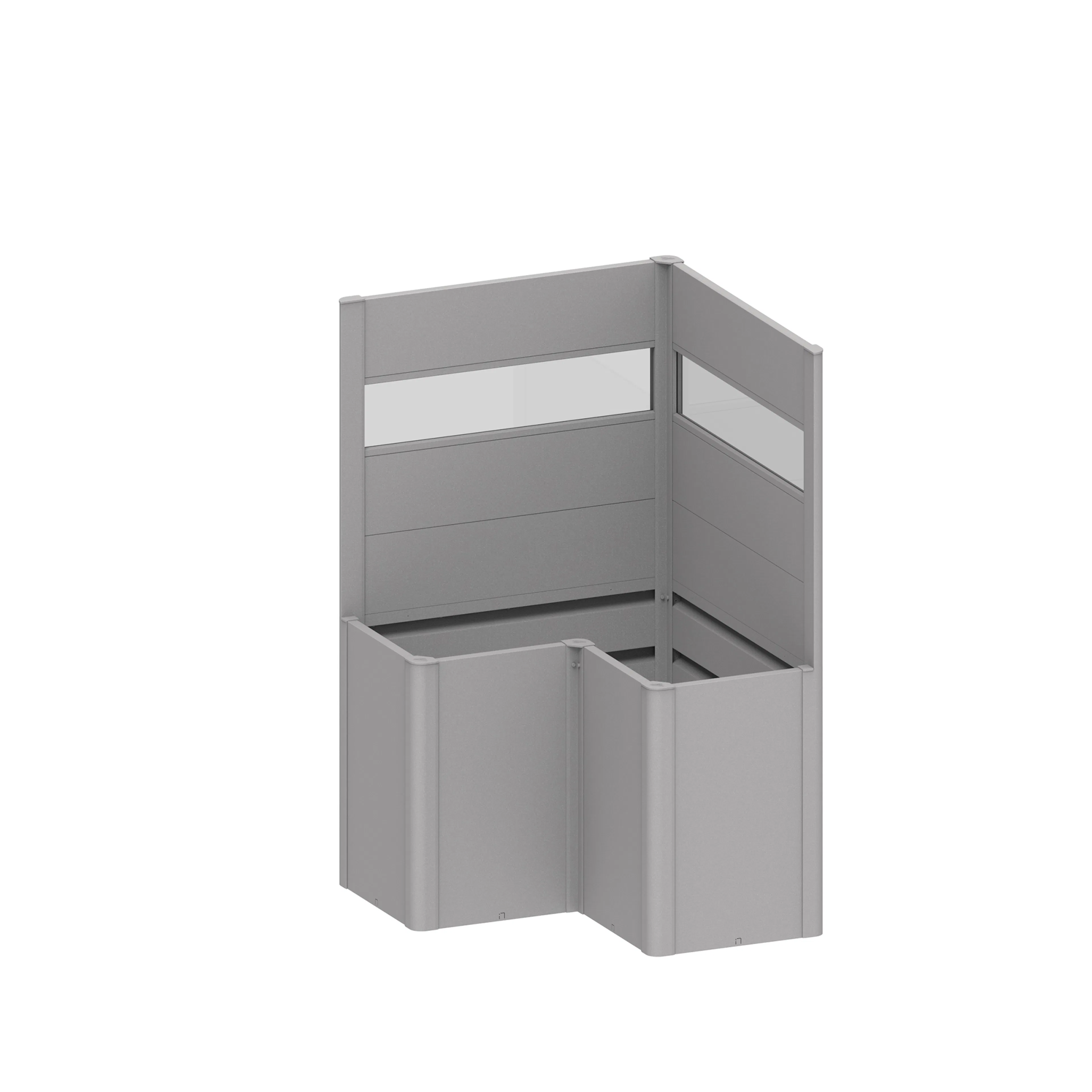 Levegg Biohort til Belvedere Plantekasse L-form med Akrylglass 91x102x102 cm