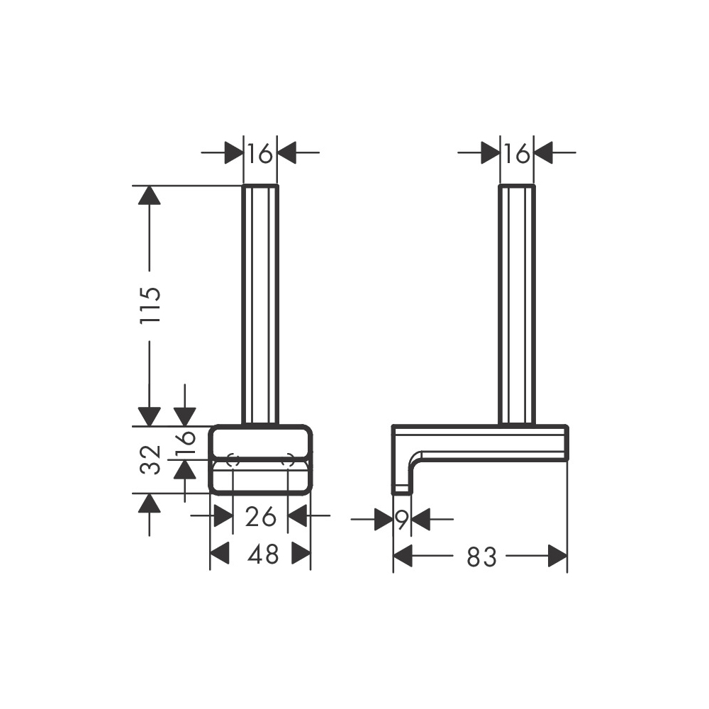 Reservepapirholder Hansgrohe AddStoris