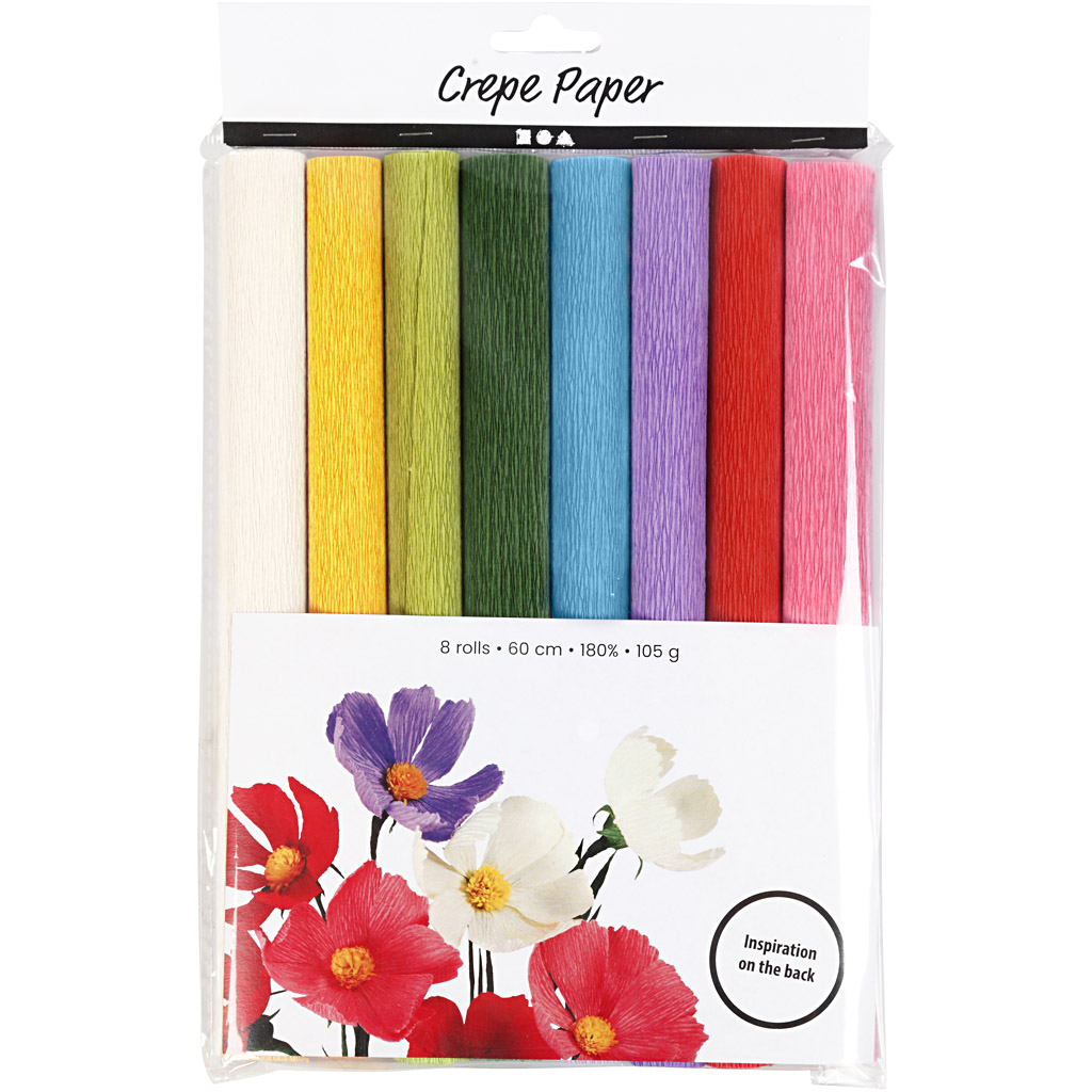 Kreppapir Creativ Company Standardfarger 25x60 cm Fint