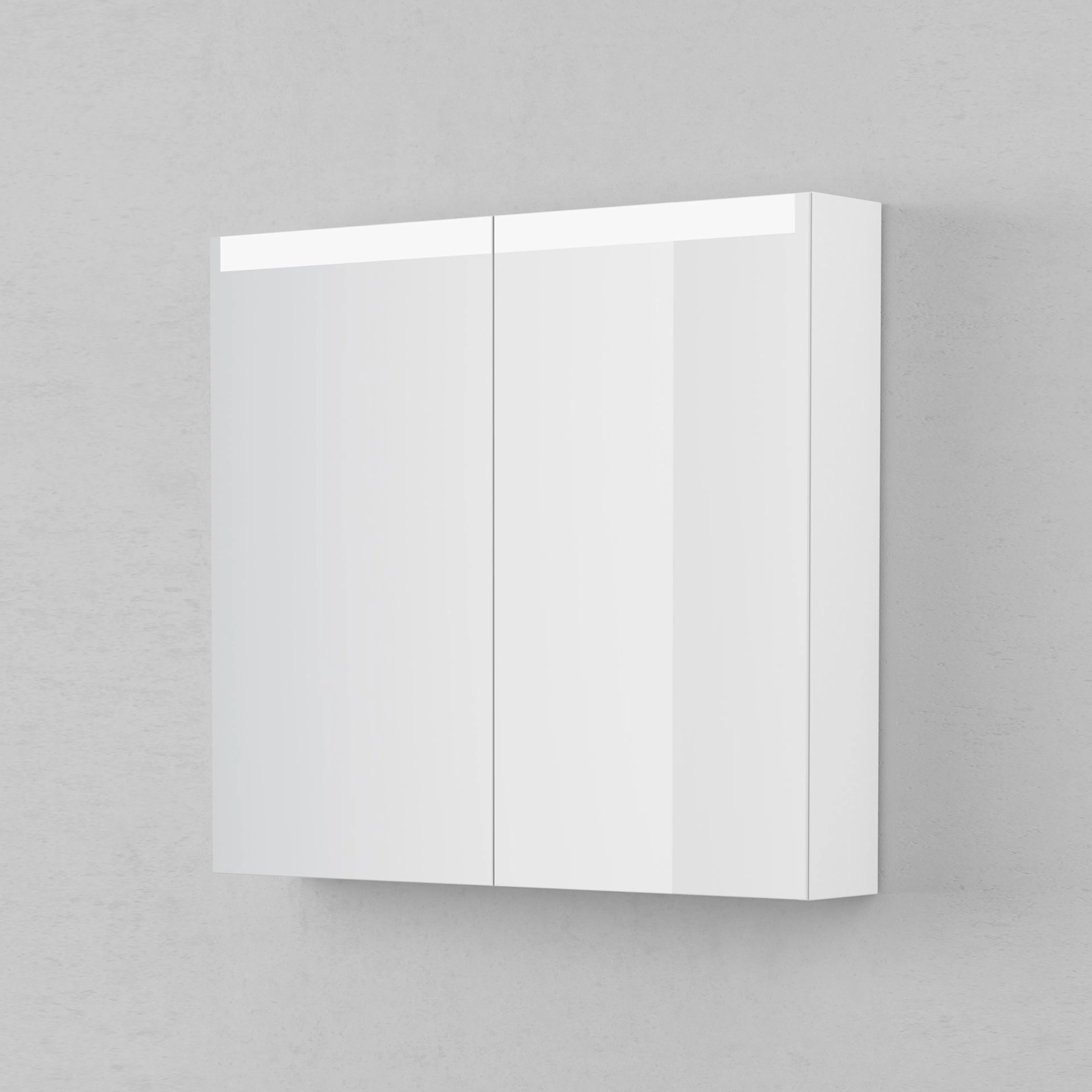 Spegelskåp STAGE 80,Premium White, 2 Luckor Bredd: 800 mm, Premium White, Dubbla luckor