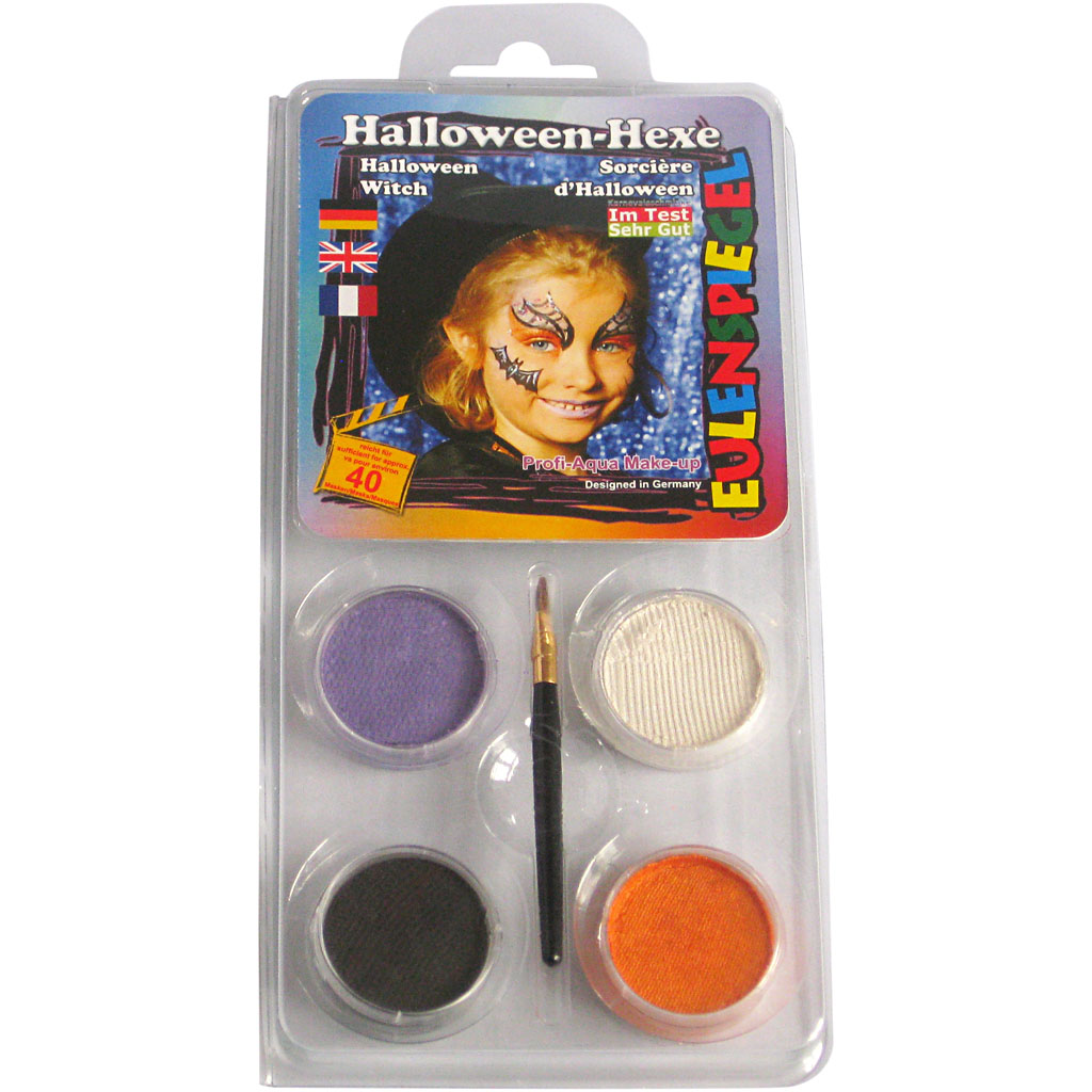 Ansiktsmaling Creativ Company Eulenspiegel Sminkesett Halloween/Heks