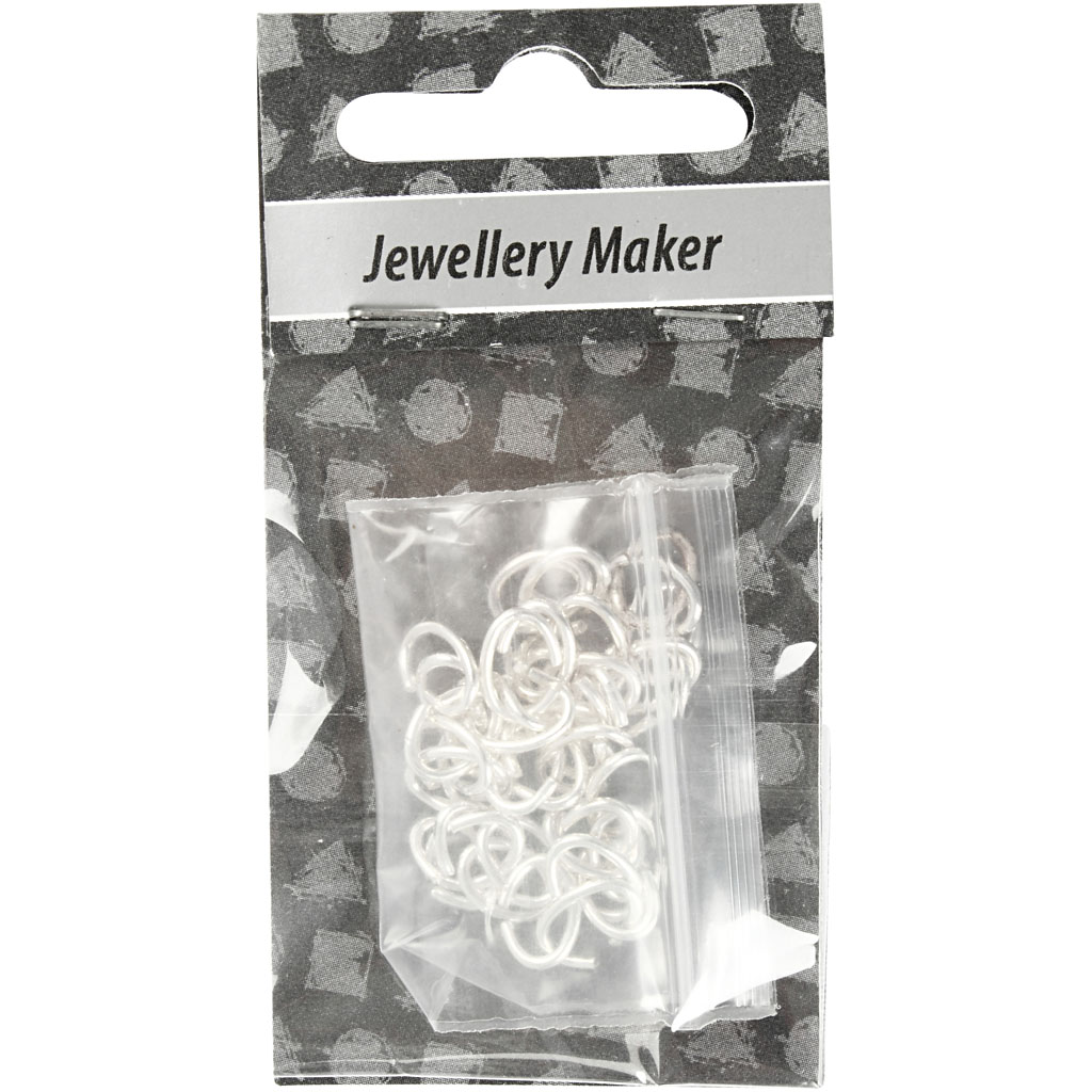 Ovale Ringer Creativ Company Forsølvet Tykkelse 1 mm 40 Stk/1 Pk