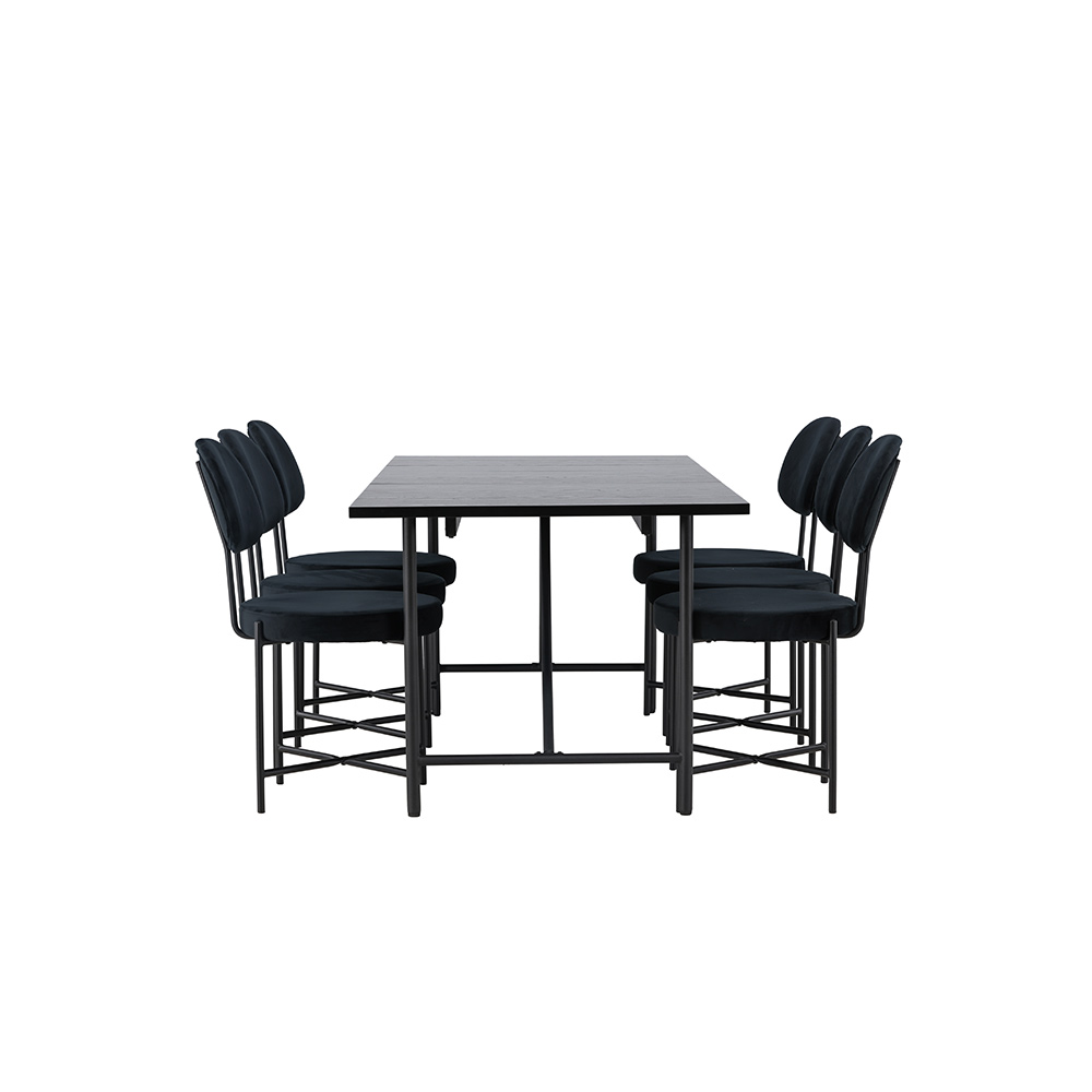 Spisegruppe Venture Home Astrid med 6 Stella Stoler