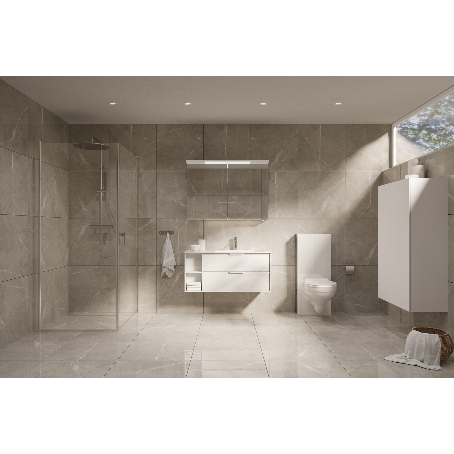 WC Fixtur glasbox vit 120mm Hvit