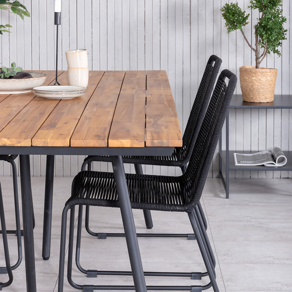 Spisegruppe Venture Home Chane med 4 Lumi Stablebare Spisestoler