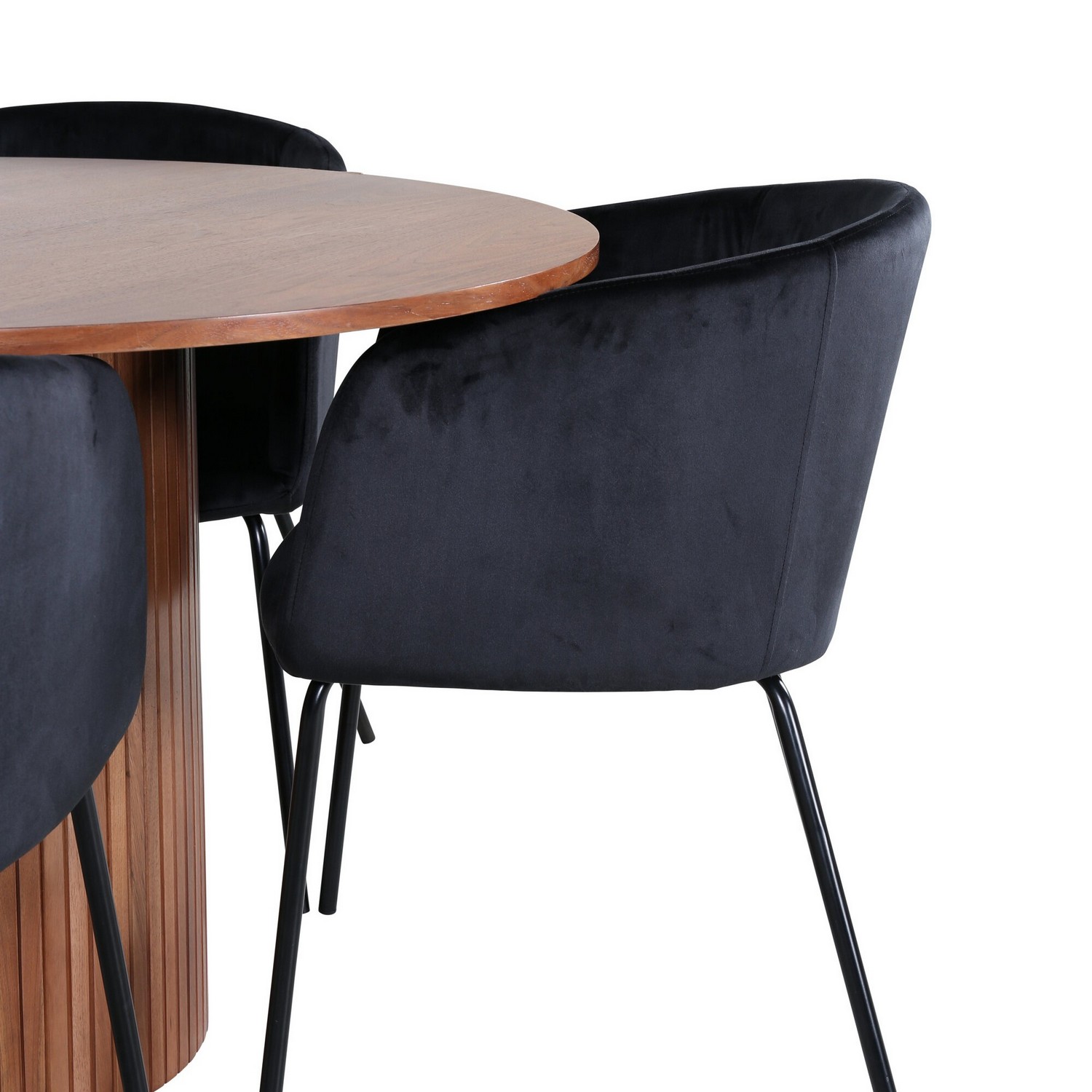 Spisegruppe Venture Home med Bianca Spisebord og 4 Bergen Spisestoler