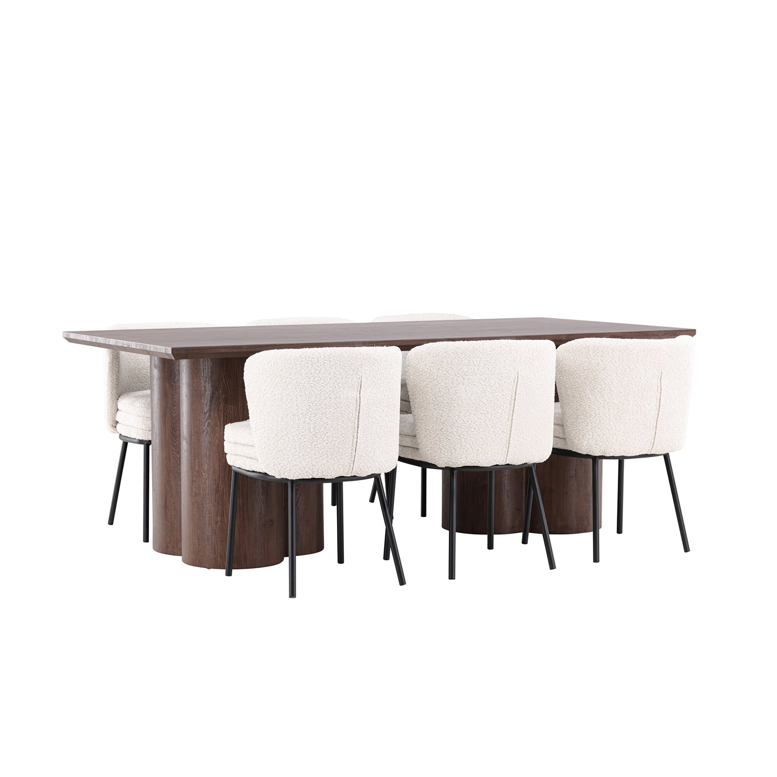 Spisegruppe Venture Home Olivia 210 med 6 stk Agnes Stoler