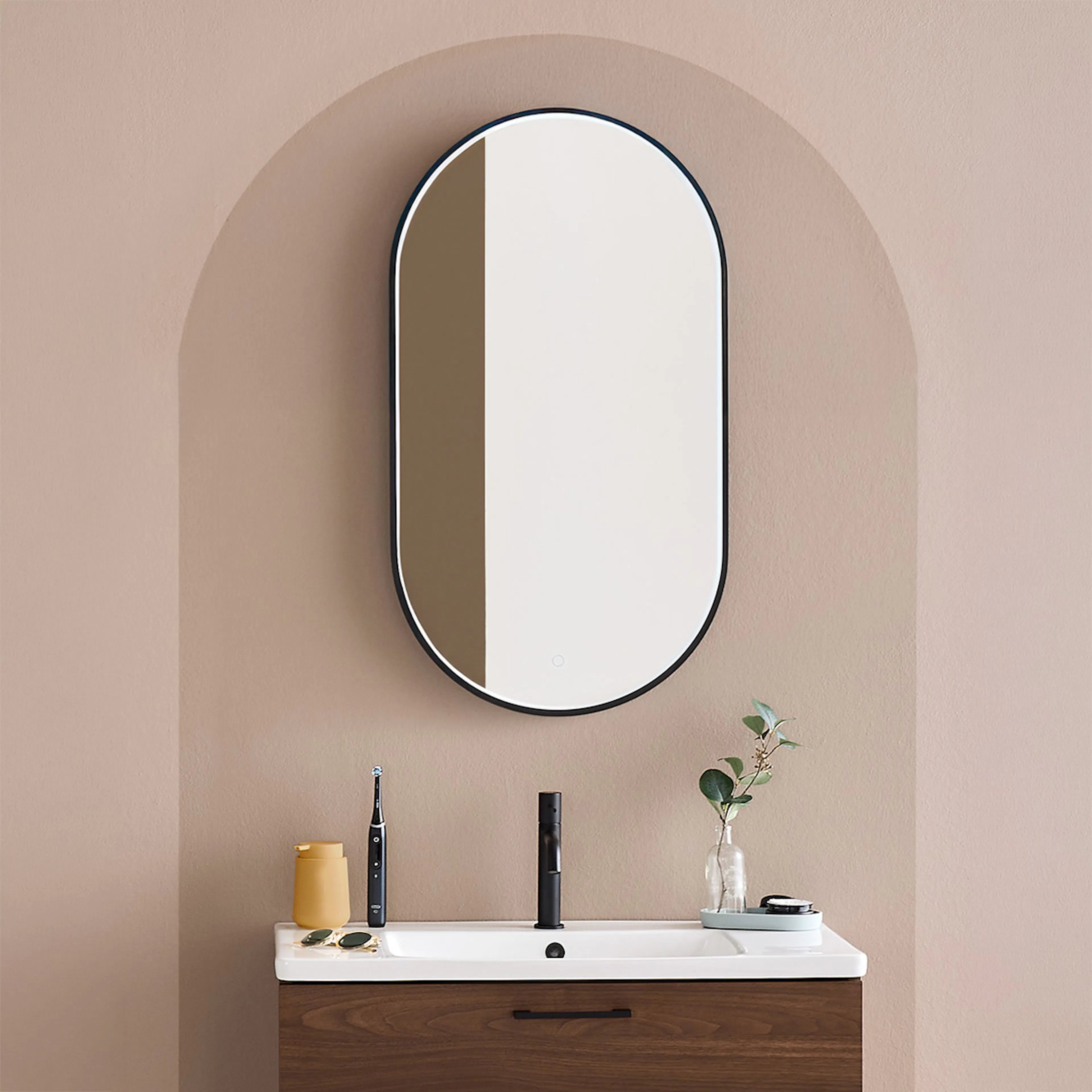 Speil Noro Mood Oval med LED-belysning