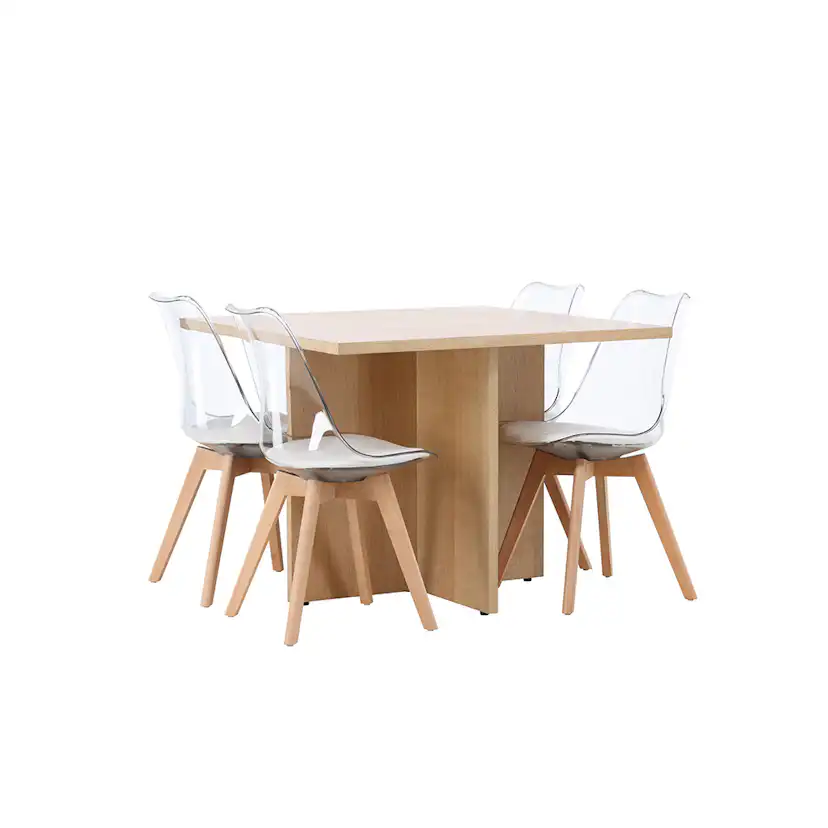 Spisegruppe Venture Home Leo med 4 Edvin Stoler