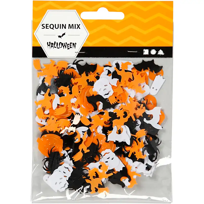 Paljetter Creativ Company Svart Orange Hvit Stål 10-20 mm 1 Pk