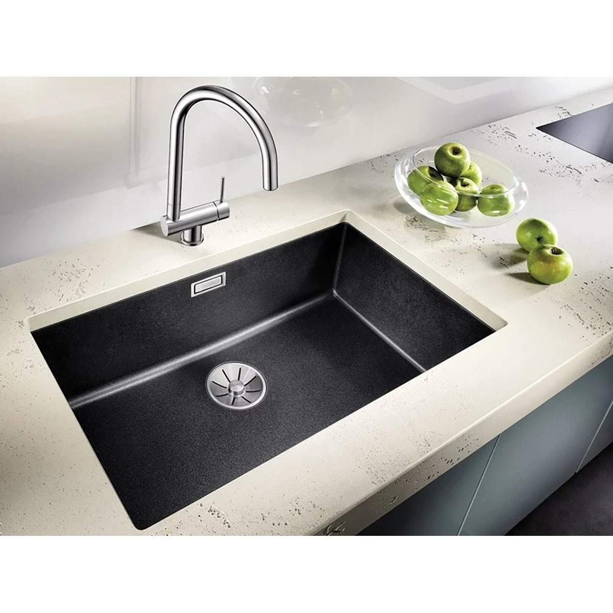 BLANCO SUBLINE 800-U SILGRANIT® INFINO - SVART Sort