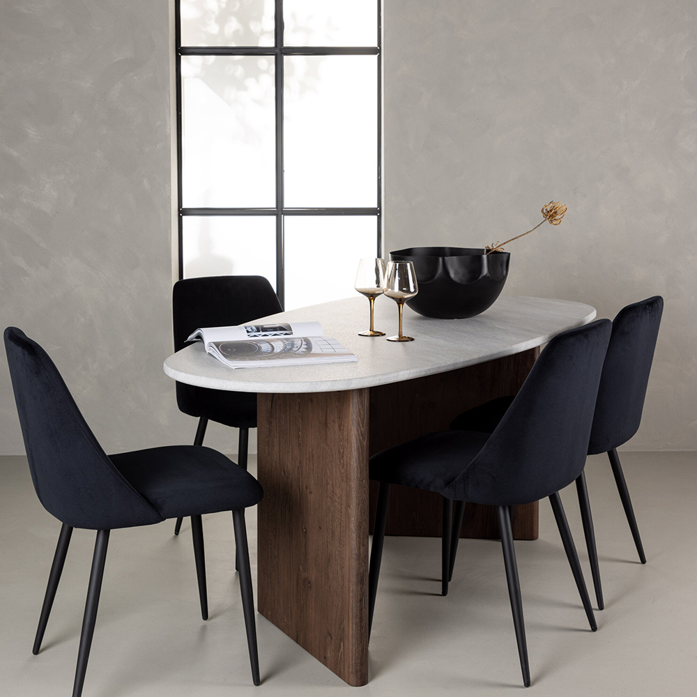 Spisegruppe Venture Home Grönvik med 4 Night Stoler