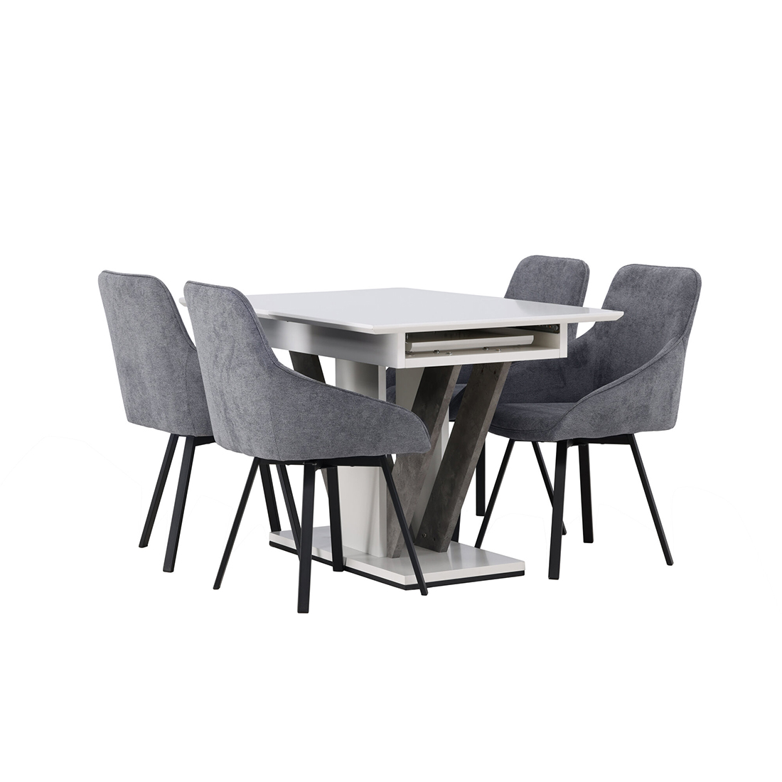 Spisegruppe Venture Home Disa med 4st Rosie Spisestoler