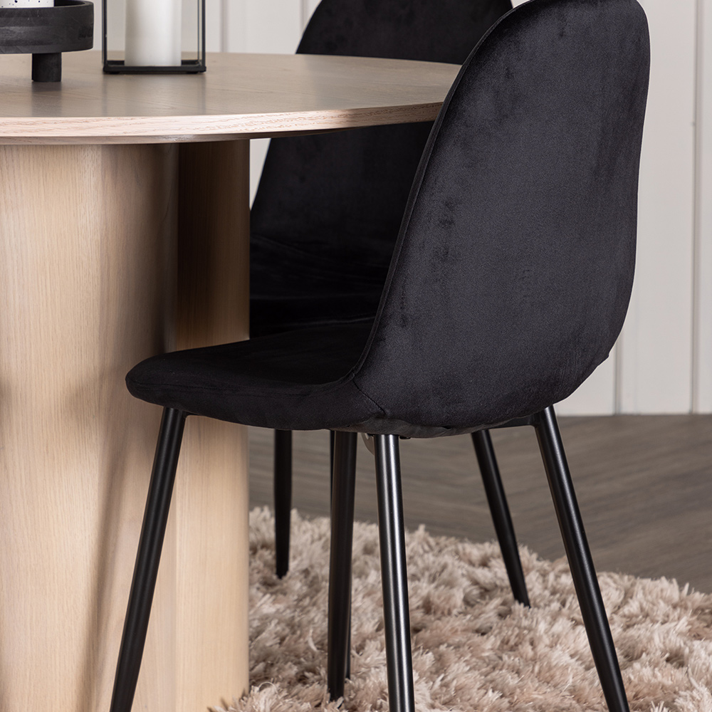 Spisegruppe Venture Home Olivia med 4 Polar Stoler Natur