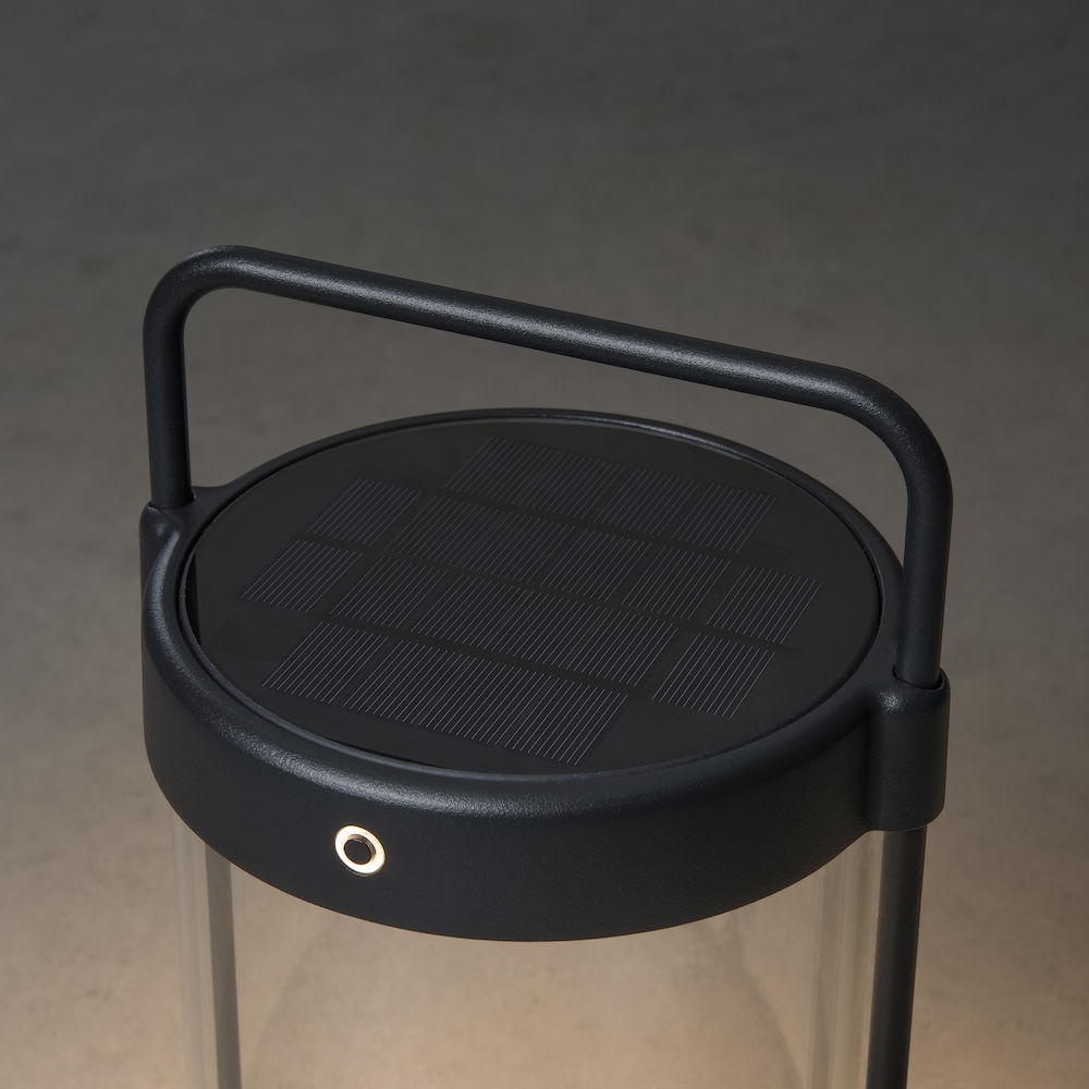 Gnosjö Konstsmide Crotone USB/Sol Lykt Sort
