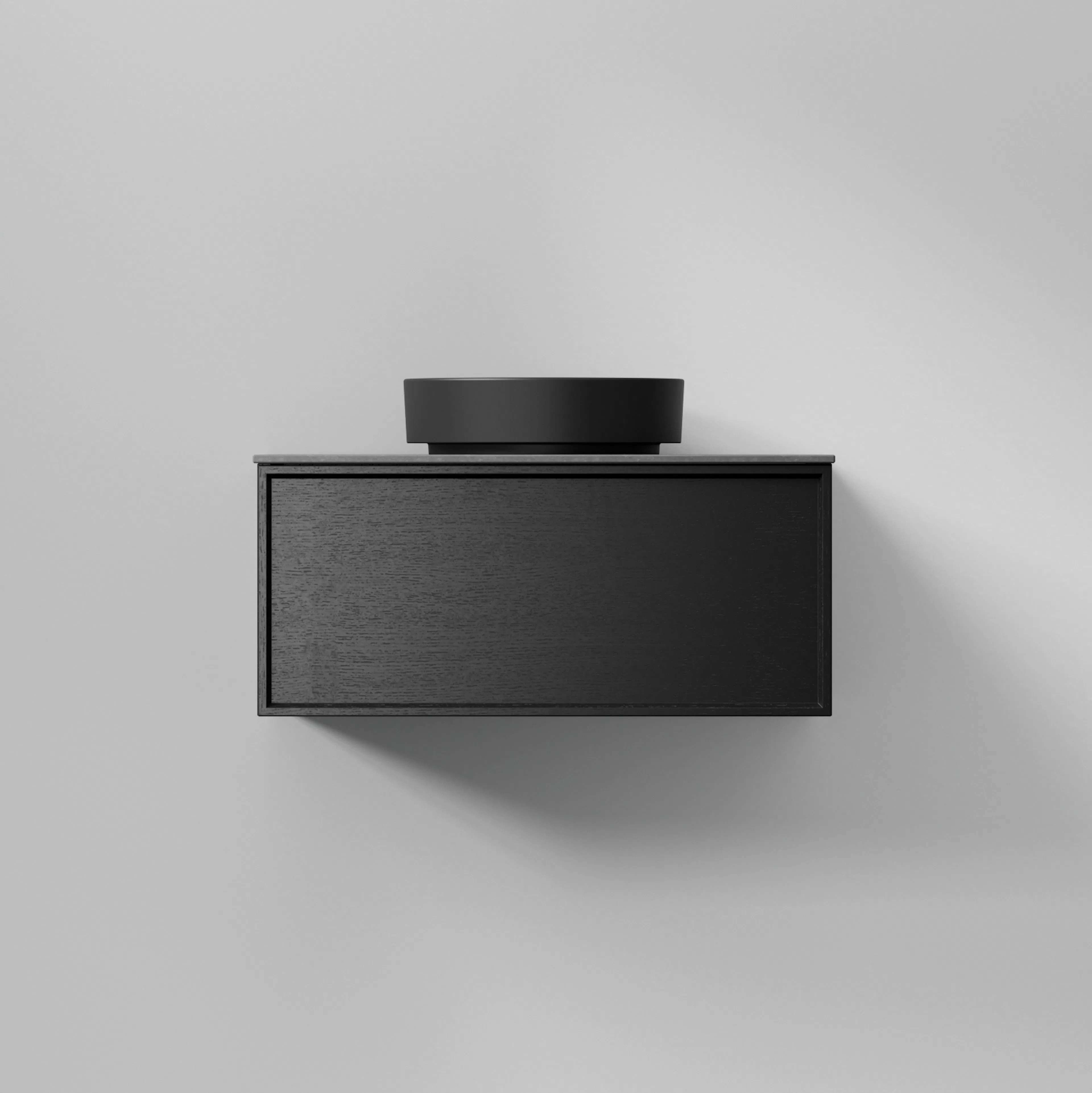 AIR Wood 80,Black Oak, Helfront med 2 lådor,796x350x450 Black Oak