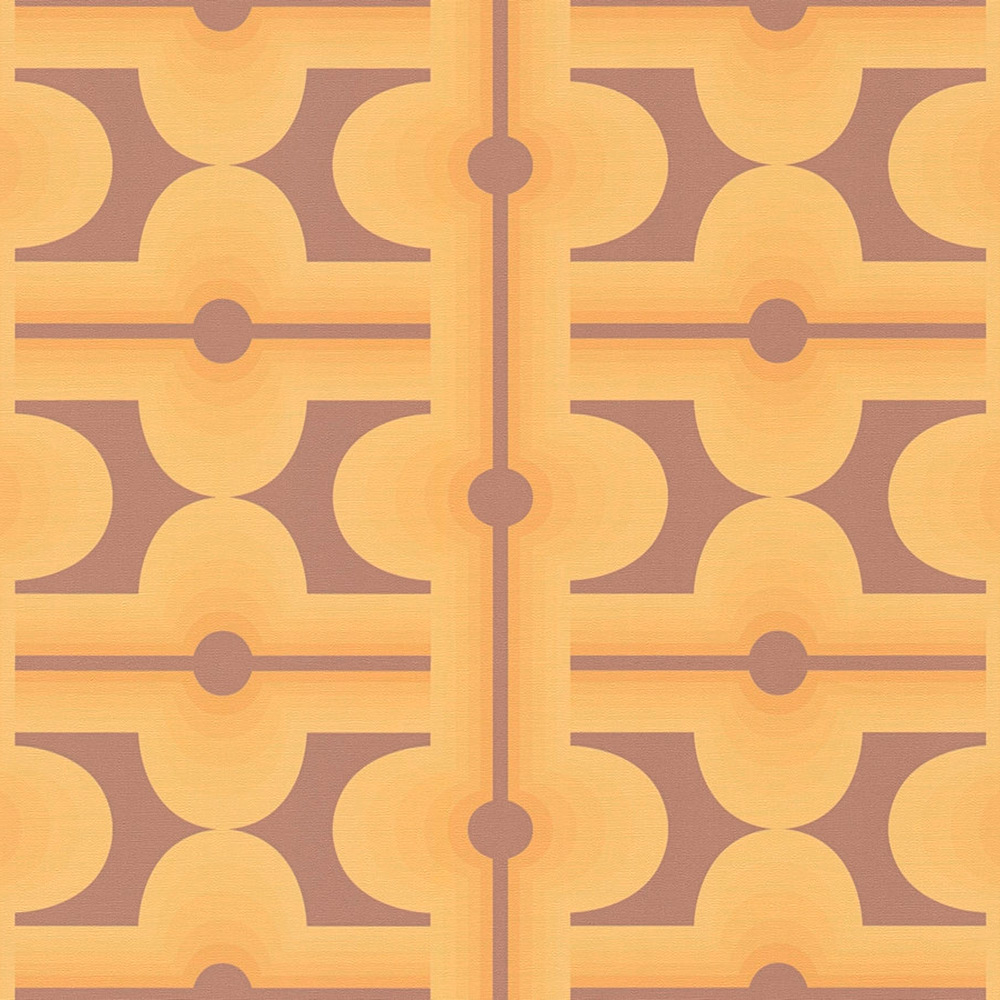 Tapet AS Creation Retro Chic 39533-4, M&ouml;nstrad Orange