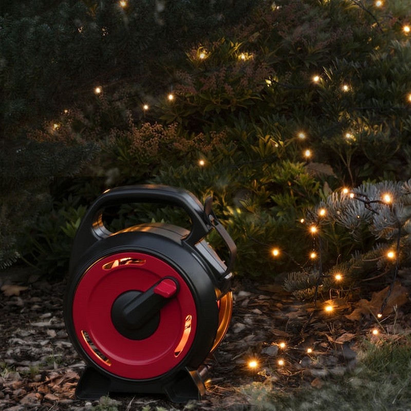 Lyslenke Gnosjö Konstsmide Sort/Rød i Trommel