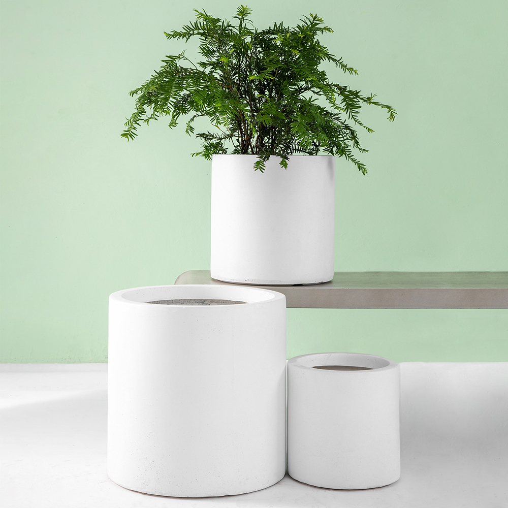 Krukke Lyfco Rund og Høy Hvit 3-pk