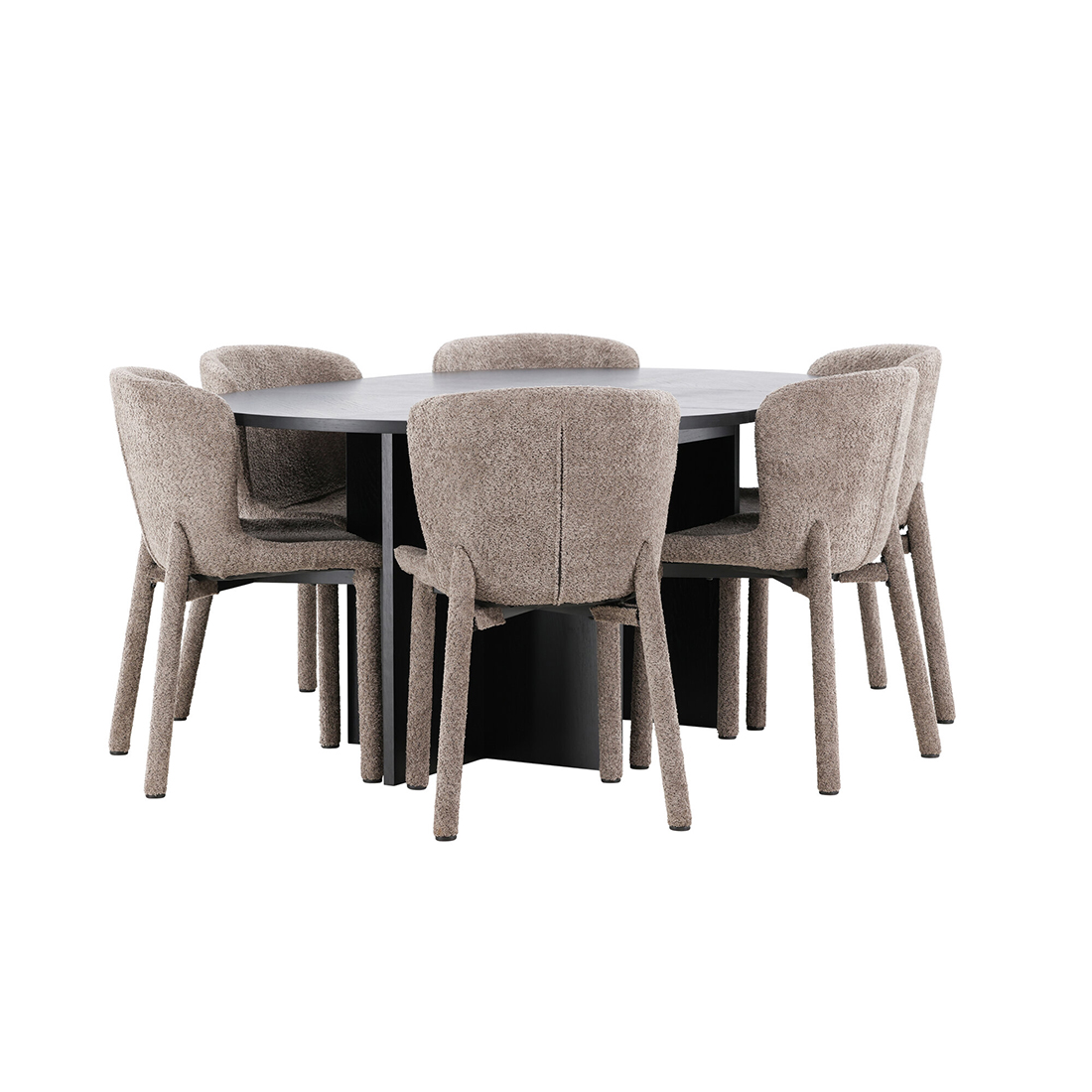 Spisegruppe Venture Home Strada Ø120 cm med 6st Astoria Spisestoler
