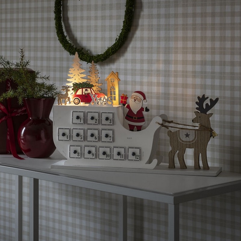 Adventskalender Gnosjö Konstsmide Motiv Tre LED