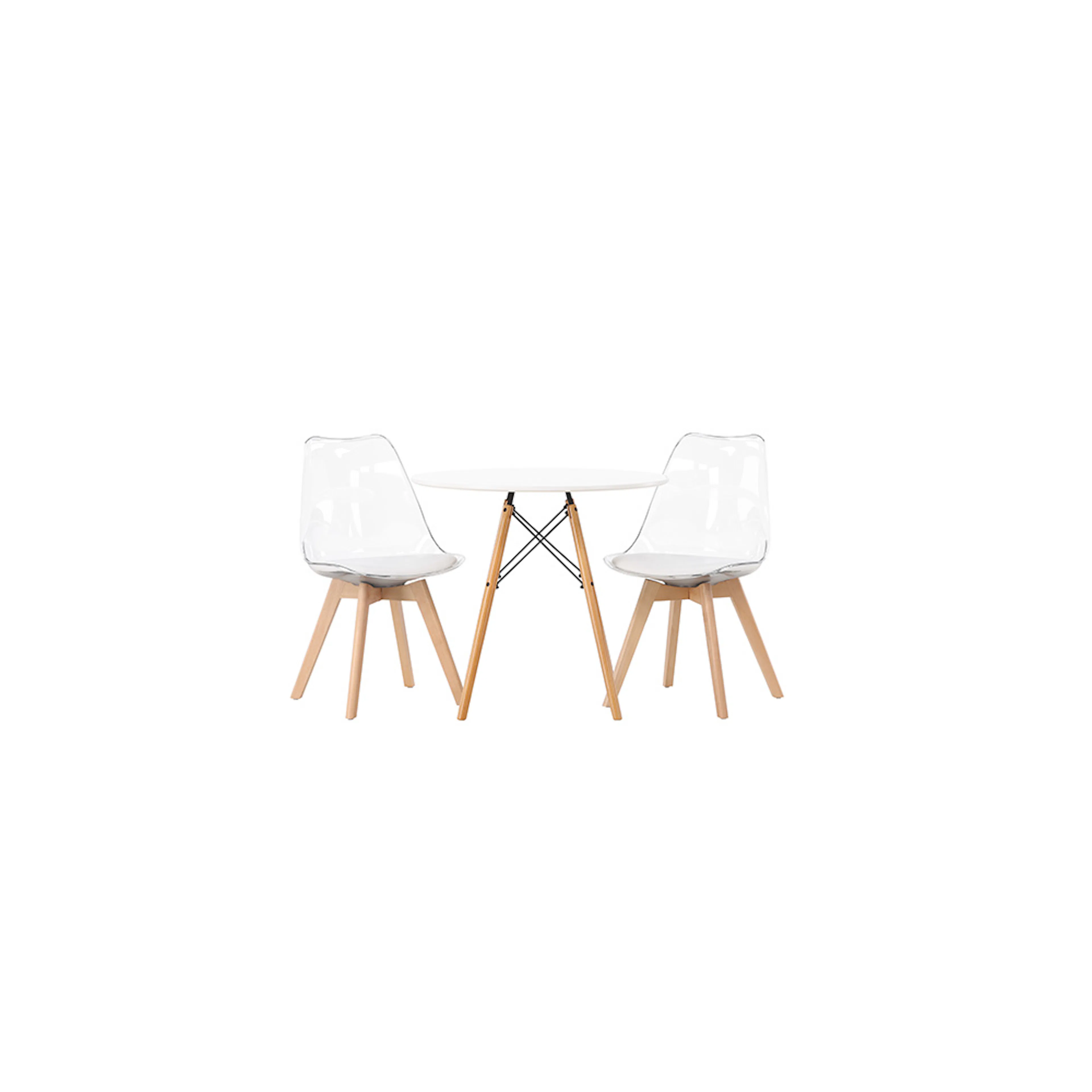 Spisegruppe Venture Home Danburi Ø60 cm med 2 stk Edvin Stoler