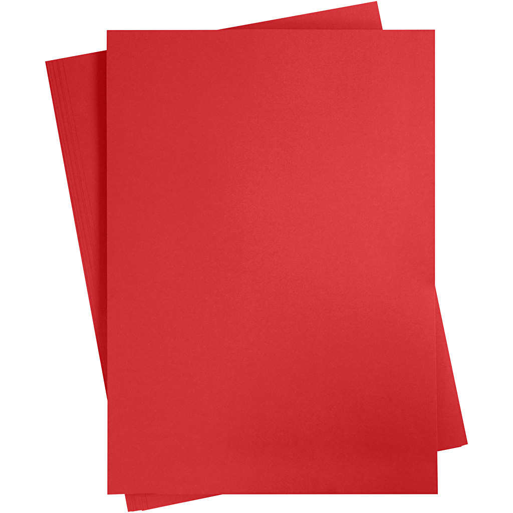 Färgad kartong, julröd, A2, 420x600 mm, 180 g, 10 ark/ 1 för JulRød, 10 st