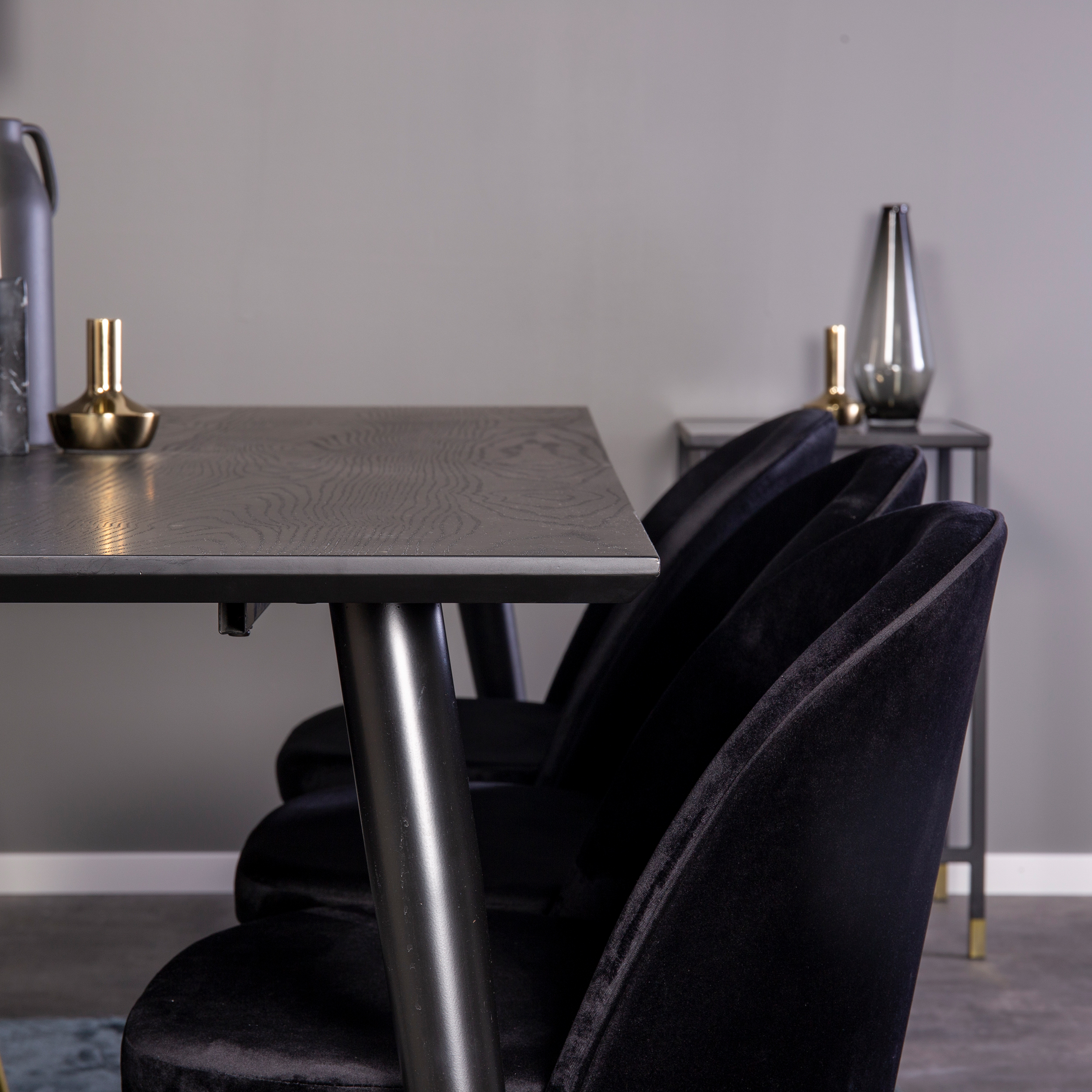 Spisegruppe Venture Home Dipp med 6 Velvet Stoler