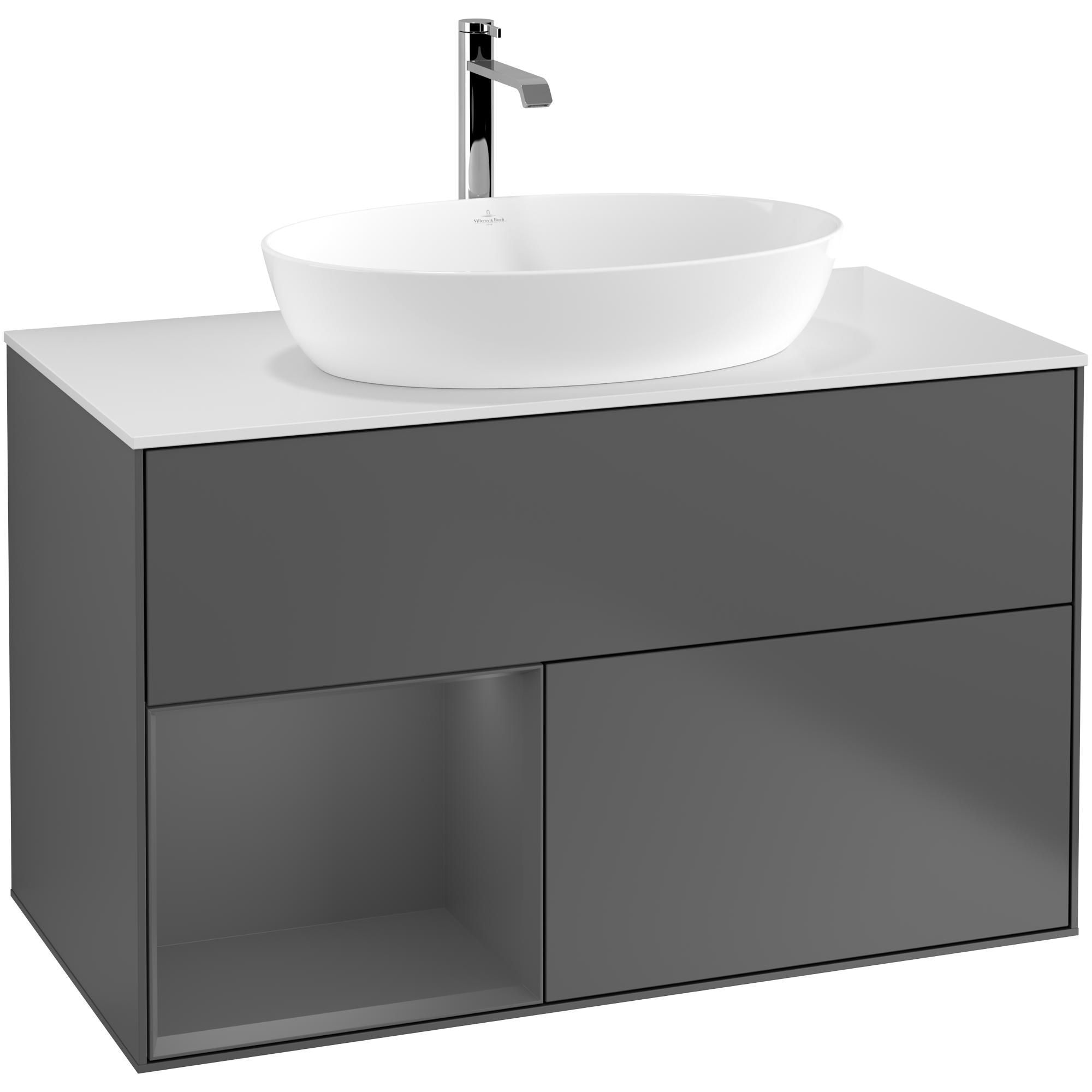 Tvättställsskåp Villeroy & Boch Finion med 2 Lådor Hylla och Bänkskiva för Fristående Tvättställ från Artis & Collaro