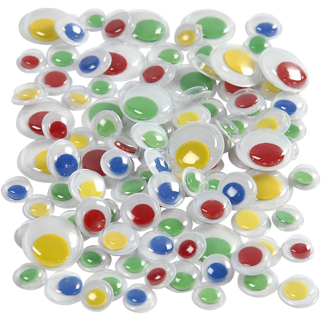 Rulleøyne Creativ Company Selvklebende 8+10+14 mm 1 Pk