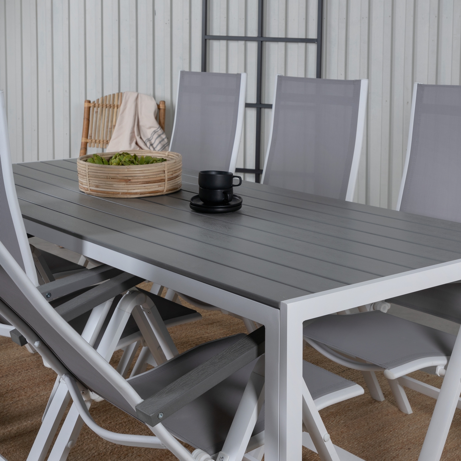 Spisegruppe Venture Home Bront med 6 Aleyna Posisjonsstoler