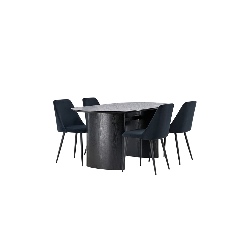 Spisegruppe Venture Home Isolde med 4 stk Night Stoler