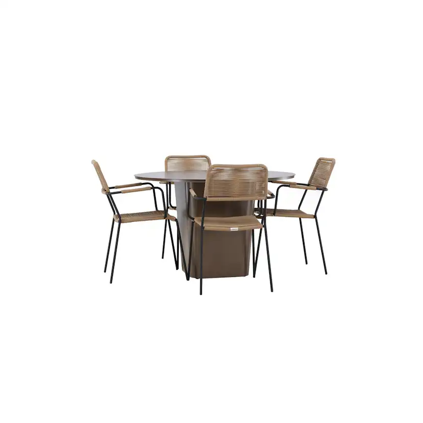 Hagegruppe Venture Home Santa Fe med 4 Lindos Lenestoler
