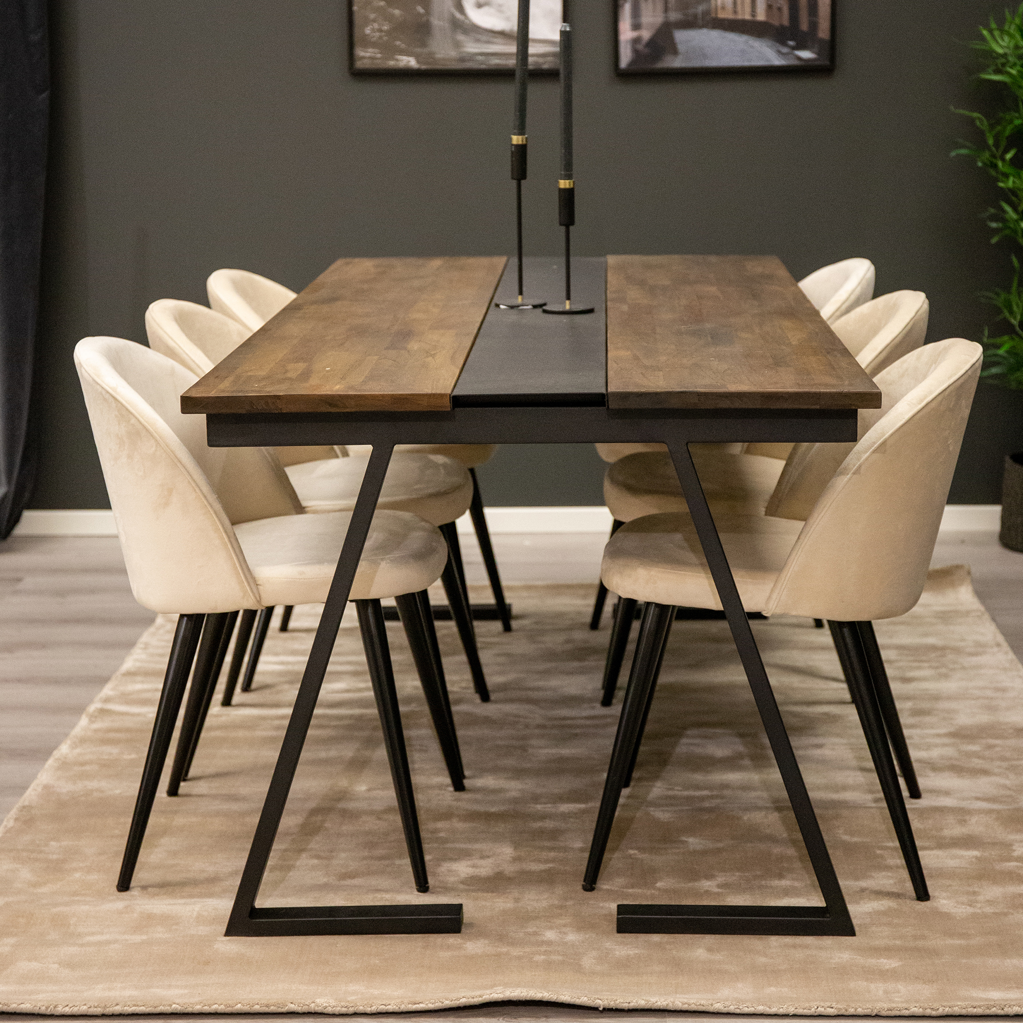Spisegruppe Venture Home Jane med 6 Valentina Stoler