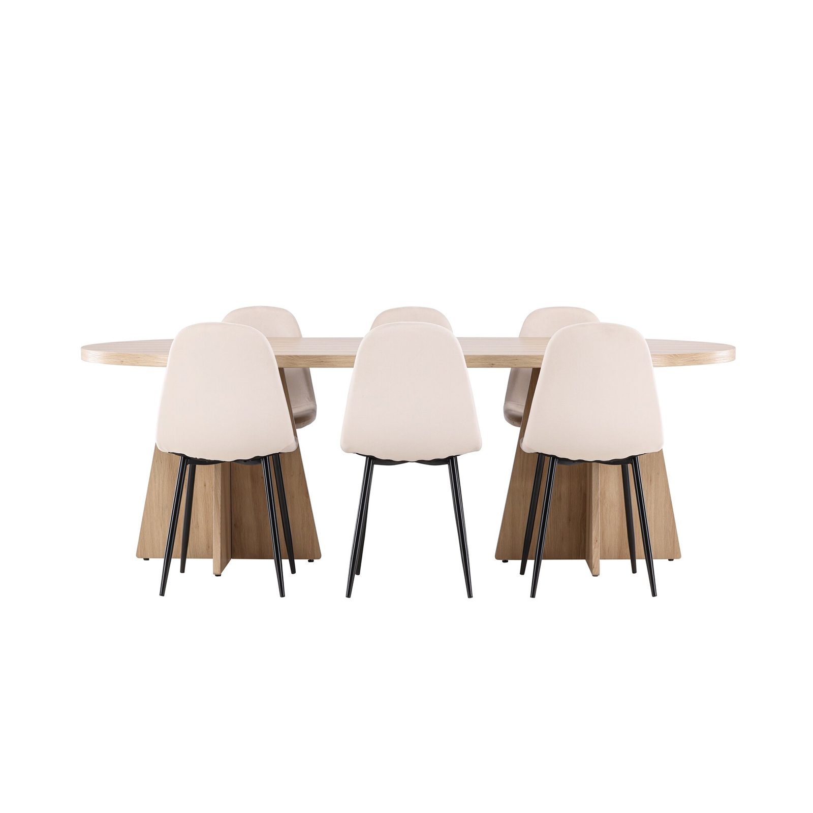 Spisegruppe Venture Home Bootcut 230 med 6 stk Polar Stoler Fløyel