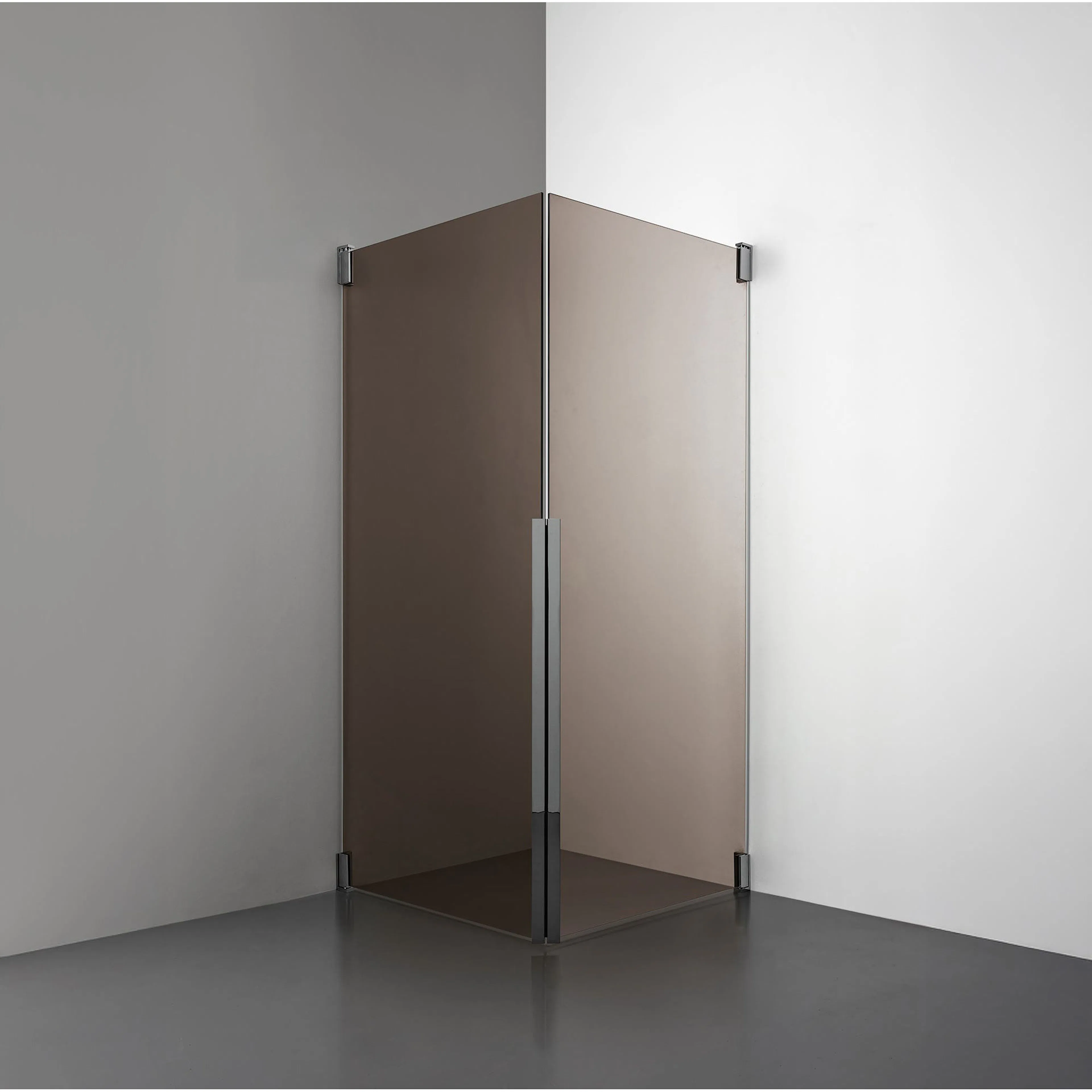 Duschhörn Rooh R2 Dörr+Dörr 800x900, Bruntonat, Black Chrome